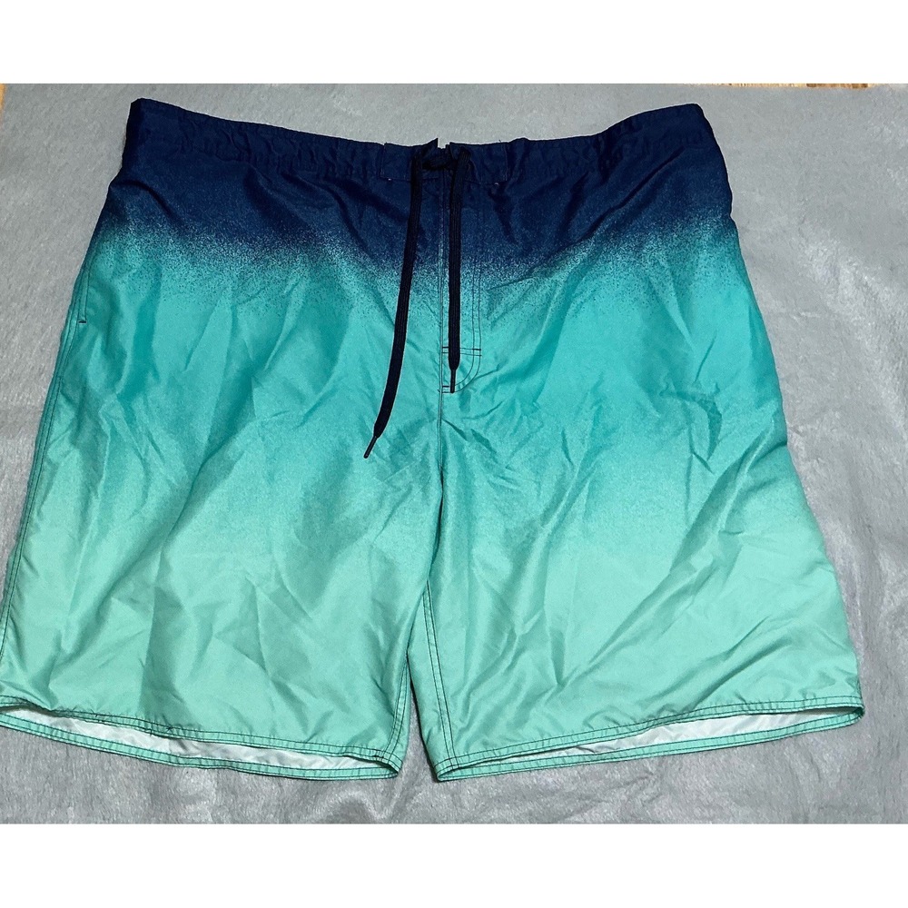 True Nation Mens Board Shorts Trunks Size 3XL Swim Surf Beach Green Blue